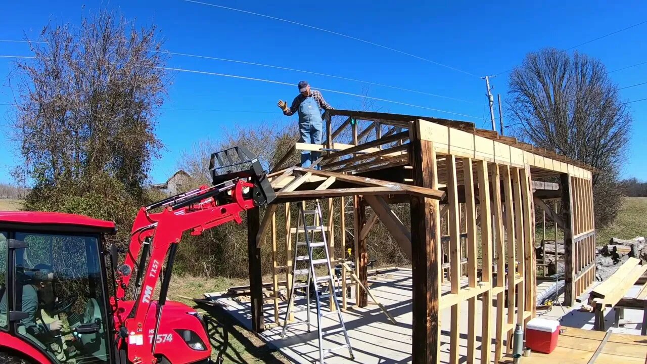 Installing Trusses On The Timber Frame Workshop