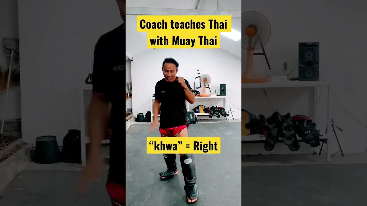 Muay Thai Coach teaches Thai #muaythai #learnthai