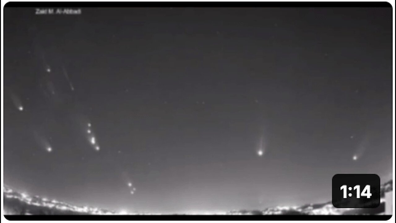 Jordanian capital, Amman, shows footage of the missile attack launched by Iran against Israel