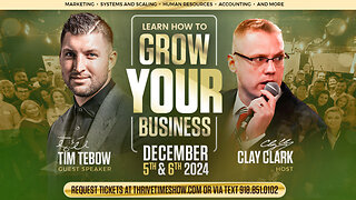 Tim Tebow | Join Tim Tebow At Clay Clark's December 5th & 6th 2024 2-Day Business Growth Workshop In Tulsa, Oklahoma (4 Tickets Remaining + Learn Marketing, Branding, Workflow Design, Accounting, Systems & More