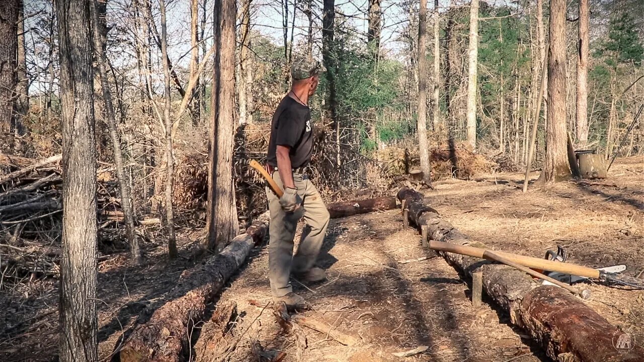 BUILDING A HUGELKULTUR RAISED BED GARDEN | CAMPFIRE COOKOUT | TIMBER FRAME HOMESTEAD