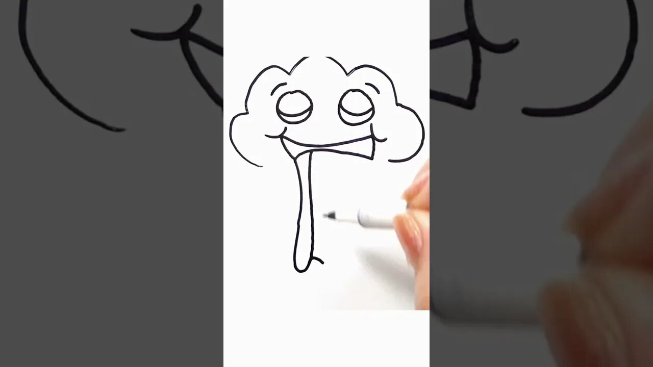 How to draw and paint a Cute Rainbow Cloud #shorts