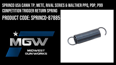 Sprinco USA Canik TP, METE, Rival & Walther PPQ, PDP, P99 Trigger Return Spring - SPRINCO-87885