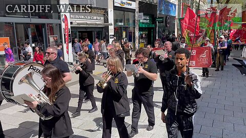 March - Annual May Day Demonstration, Cardiff Wales