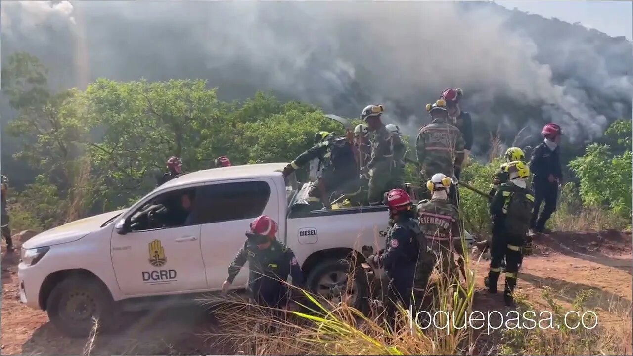 Incendio en el municipio de Giron ha consumido varias hectáreas de vegetación ￼