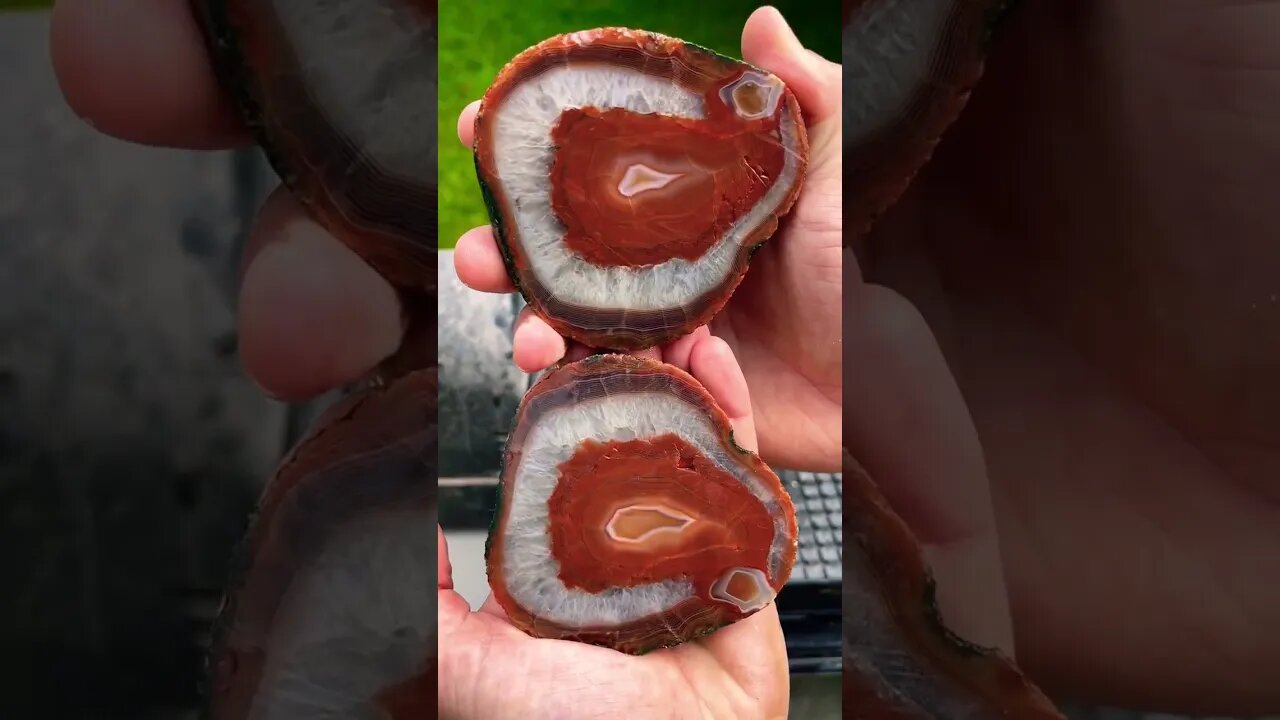 Sawing 1.5 lb agate in half