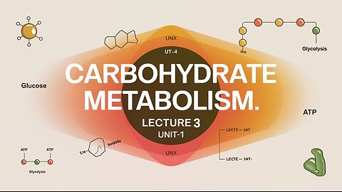 Carbohydrates Metabolism Lecture 3 ( UNIT-1 )