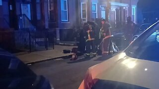 Boston Fire Department EMS and police respond to pedestrian struck on Maywood Street