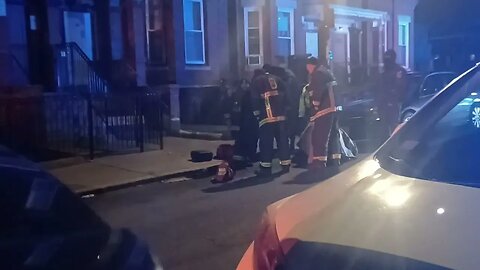 Boston Fire Department EMS and police respond to pedestrian struck on Maywood Street