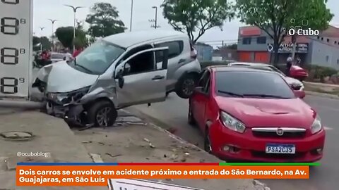 Dois carros se envolve em acidente próximo a entrada do São Bernardo, na Av. Guajajaras, em São Luís