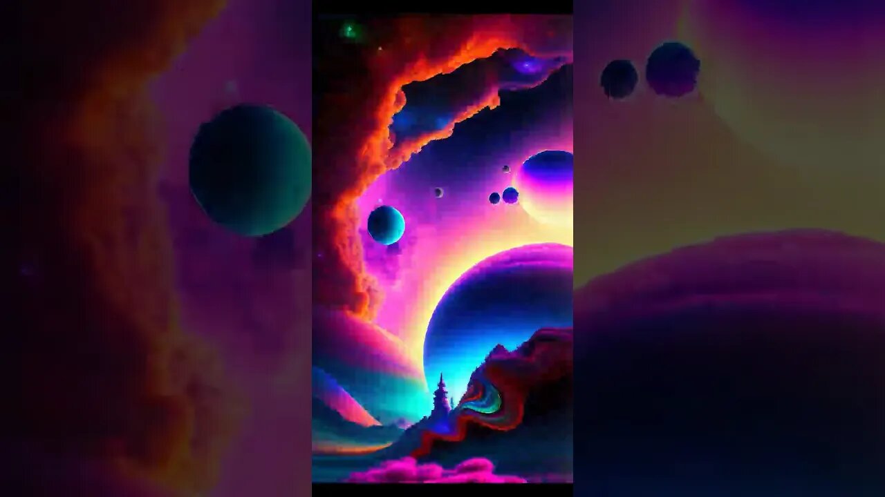 Trippy Animations Space!PT2🌟🌞🌘#shorts #space