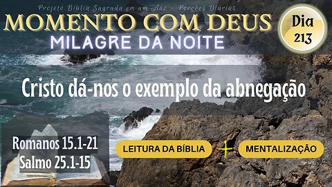 MOMENTO COM DEUS - MILAGRE DA NOITE - Dia 213/365 #biblia