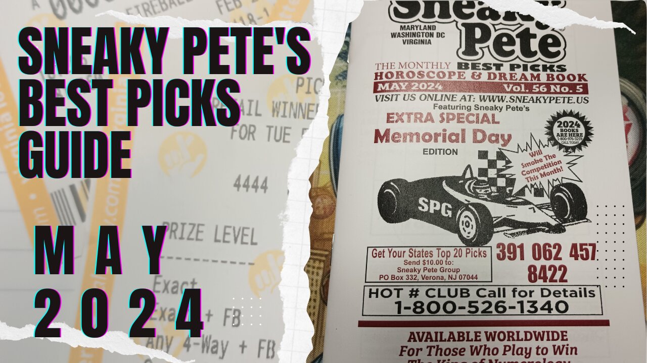 Sneaky Pete's Best Picks 5-24 Horoscope and Dream Book