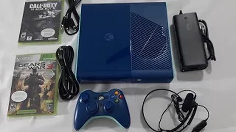 XBOX 360 super slim 500GB Blue Edition, unboxing!