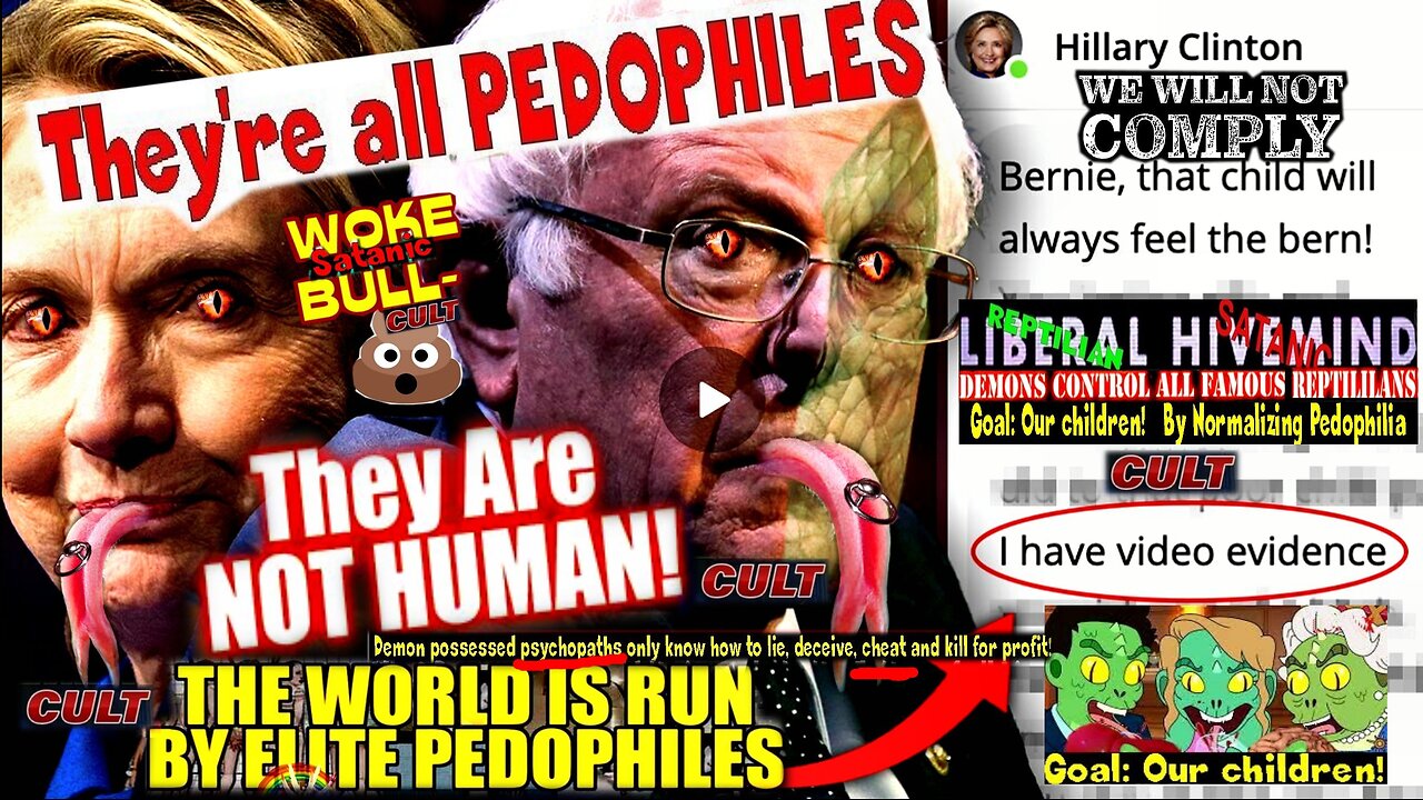 'Sickening' Tape of Bernie Sanders Raping Boy Surfaces in New Pizzagate Files [They're NOT Human]