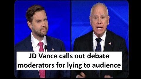 JD Vance calls out moderators for lying to audience