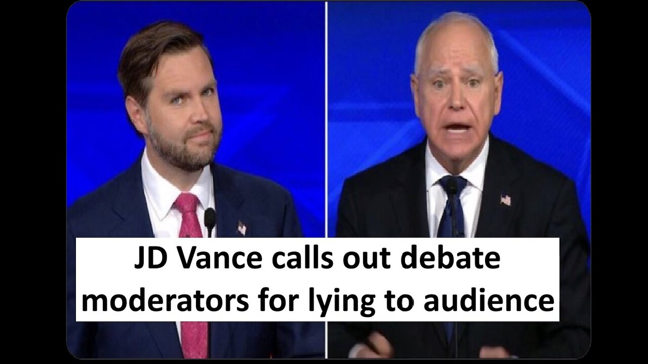 JD Vance calls out moderators for lying to audience
