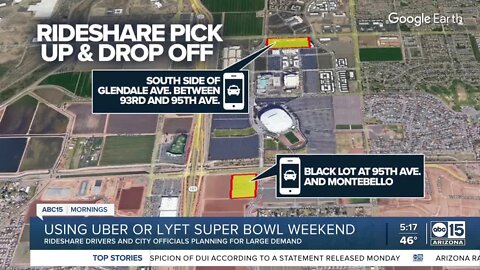 Rideshare drivers gear up for Super Bowl in the Valley