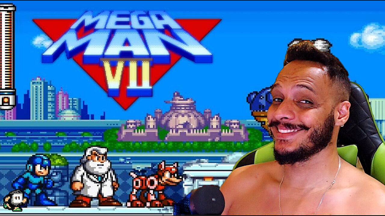 MEGA MAN VII (SNES) - Jogando em Live