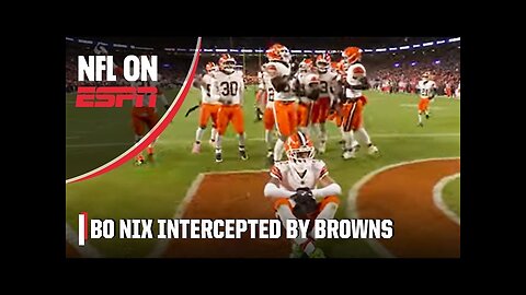 Bo Nix INTERCEPTED 😯 Denzel Ward deflects the pass and Greg Newsome II picks it off | NFL on ESPN