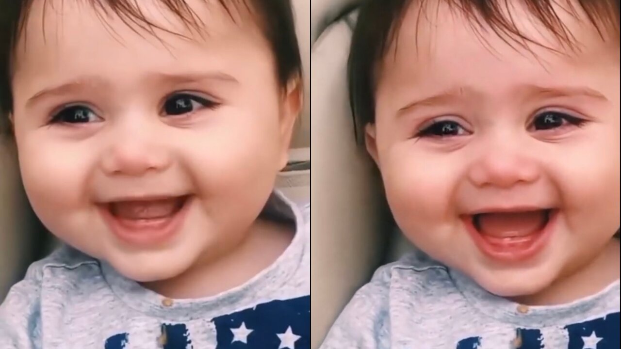 baby laughing hysterically - baby funny video status