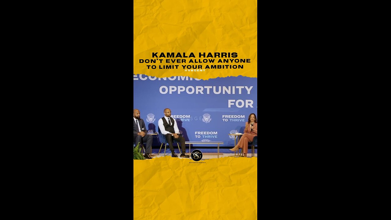 @kamalaharris Don’t ever allow anyone to limit your ambition