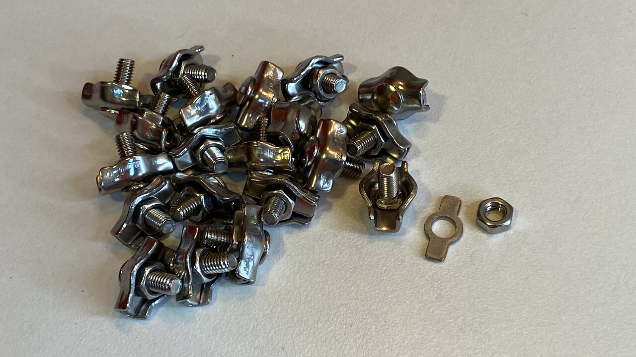 UnBoXing Antrader M2 304 Stainless Steel Wire Rope Clip Cable Clamp Grips Pack 20 for 1/16" Diameter