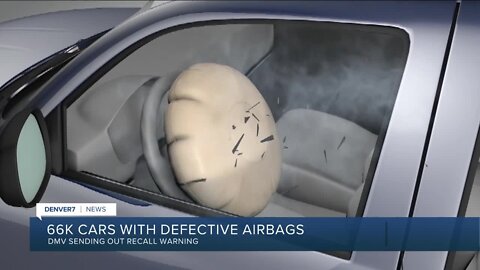 Alert: 66,000 cars with defective airbags in Colorado