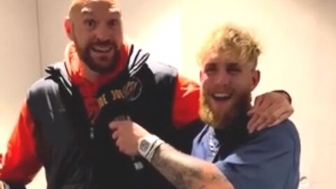 JAKE PAUL confronts TYSON FURY