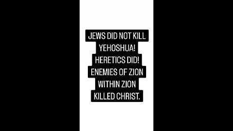 PROOF JEWS DID NOT KILL JESUS. THR SYNAGOGUE OF SATAN DID