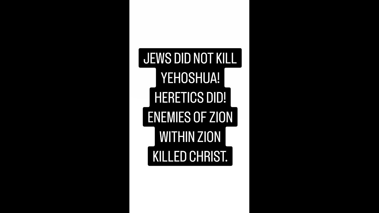 PROOF JEWS DID NOT KILL JESUS. THR SYNAGOGUE OF SATAN DID