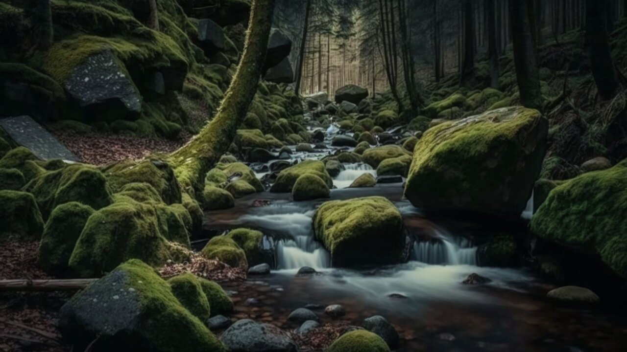 A Babbling Brook in the Black Forest of Germany