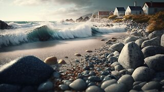 Gentle Waves on a Pebble Beach