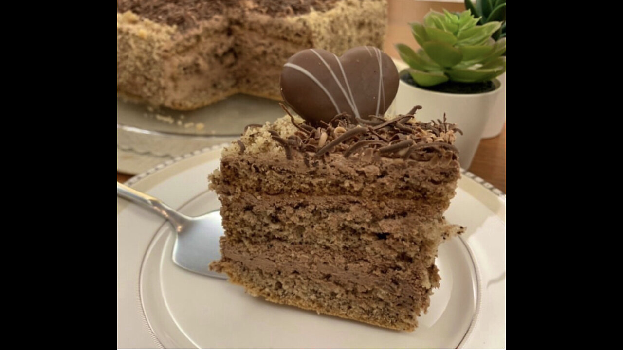 Chocolate Cake with Walnuts & Nutella