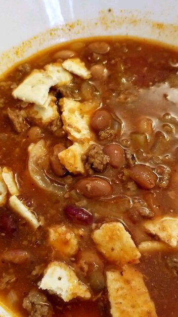 Spicy Chili with Crackers from Wendy's