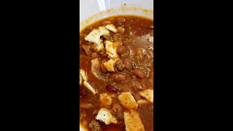 Spicy Chili with Crackers from Wendy's