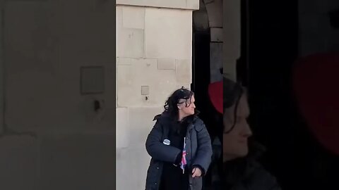 pulling on the Reins deliberately #horseguardsparade