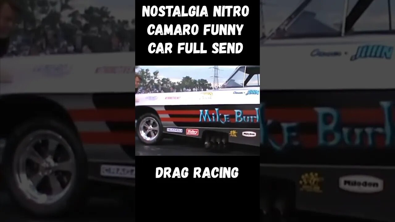 Epic Nostalgia Nitro Camaro Funny Car Full Send Drag Racing! #shorts