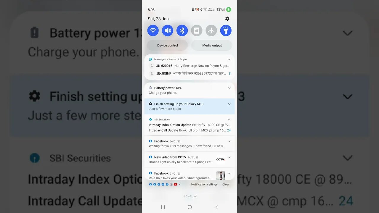 How-to l How to put on the torch in mobile phone Samsung M - 13 l #viral #ytshorts #shorts