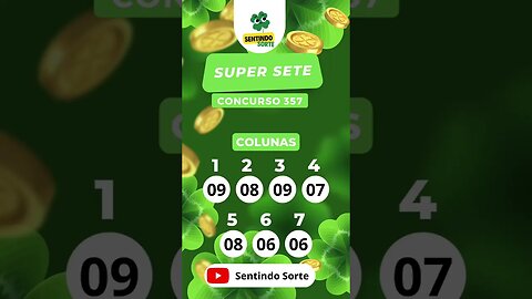🍀 Resultado SUPER SETE 357 | Sentindo Sorte #shorts