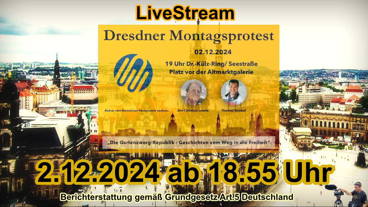 Monday protest in Dresden: The Values ​​Union and our demands!