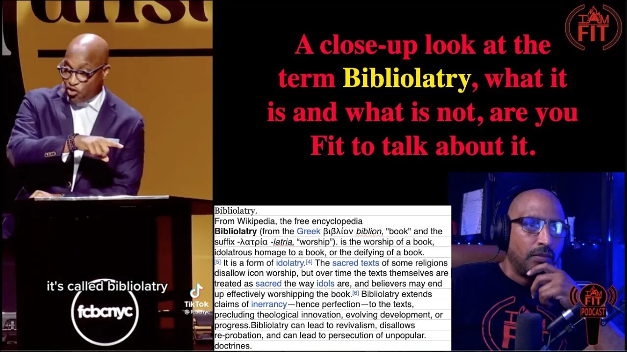 IAMFITPodcast#046: A close-up look at the term Bibliolatry, what it is and what is not.