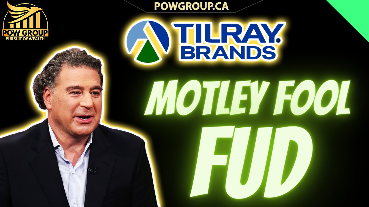 Tilray Brands: Motley Fool FUD... "US MJ Legalization May Not Fix The Stock's Problems."