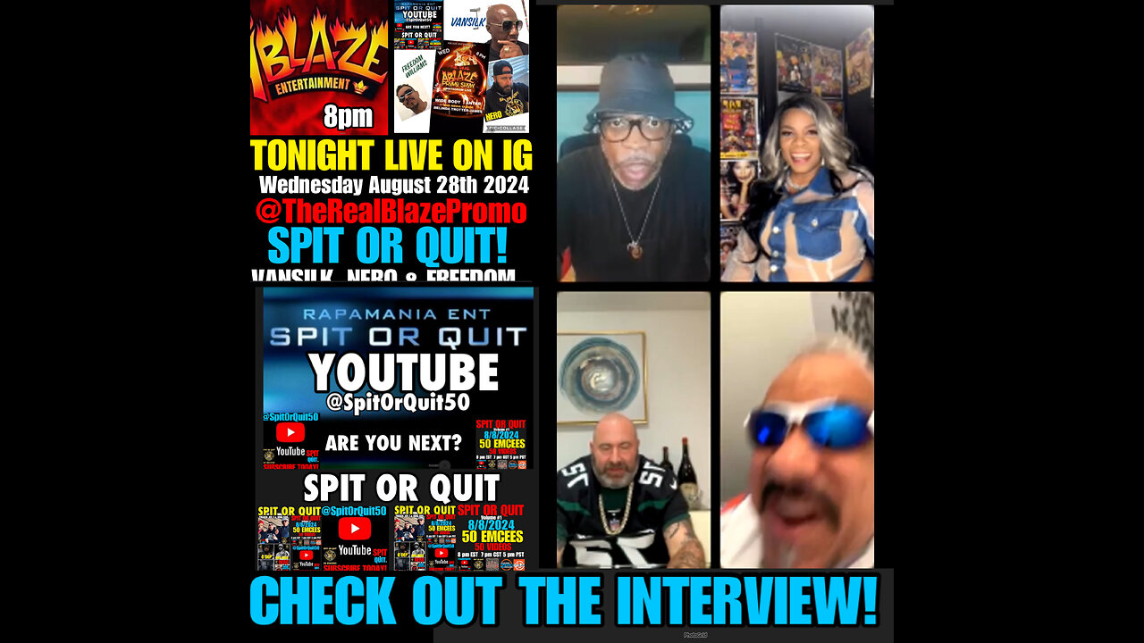 SORQ Ep #29 ABlaze Interview Van Silk, Nero & Freedom Williams about Spit or Quit!