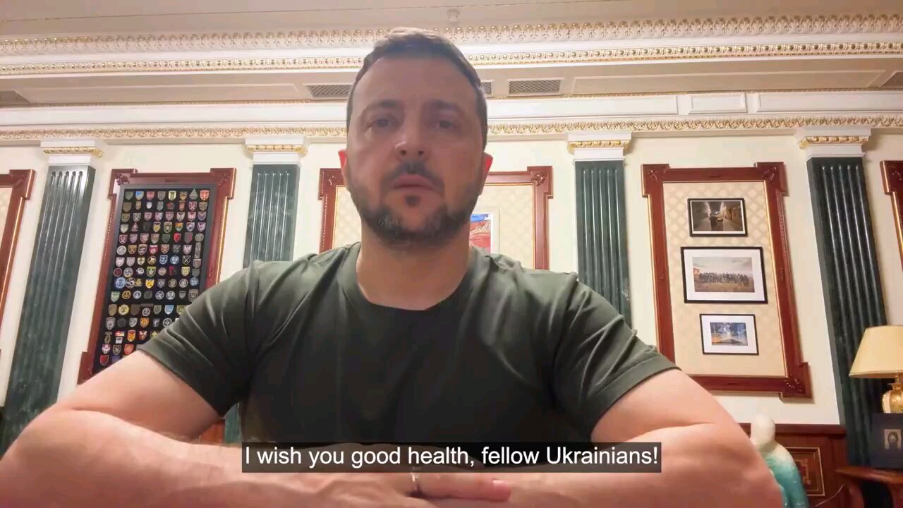 Ukraine 🇺🇦 President Volodymyr Zelensky night 🌙 appear