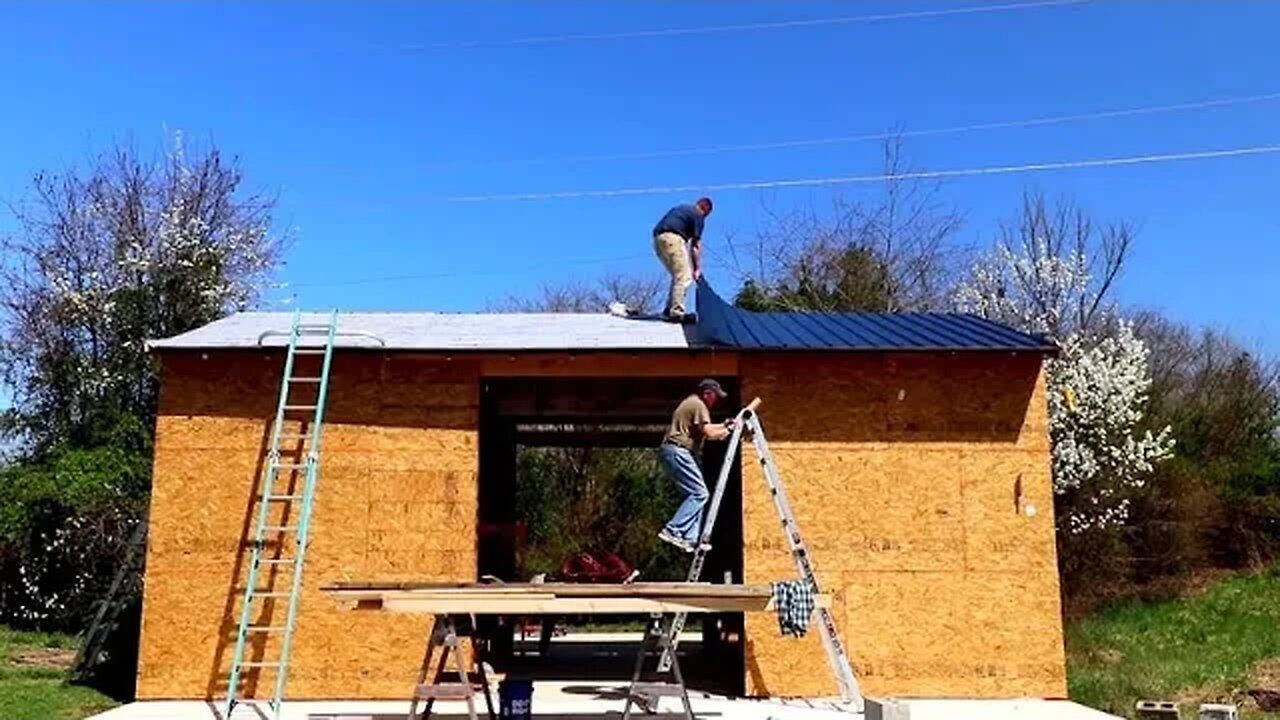 In The Dry, A Proper Metal Roof For The Timber Frame