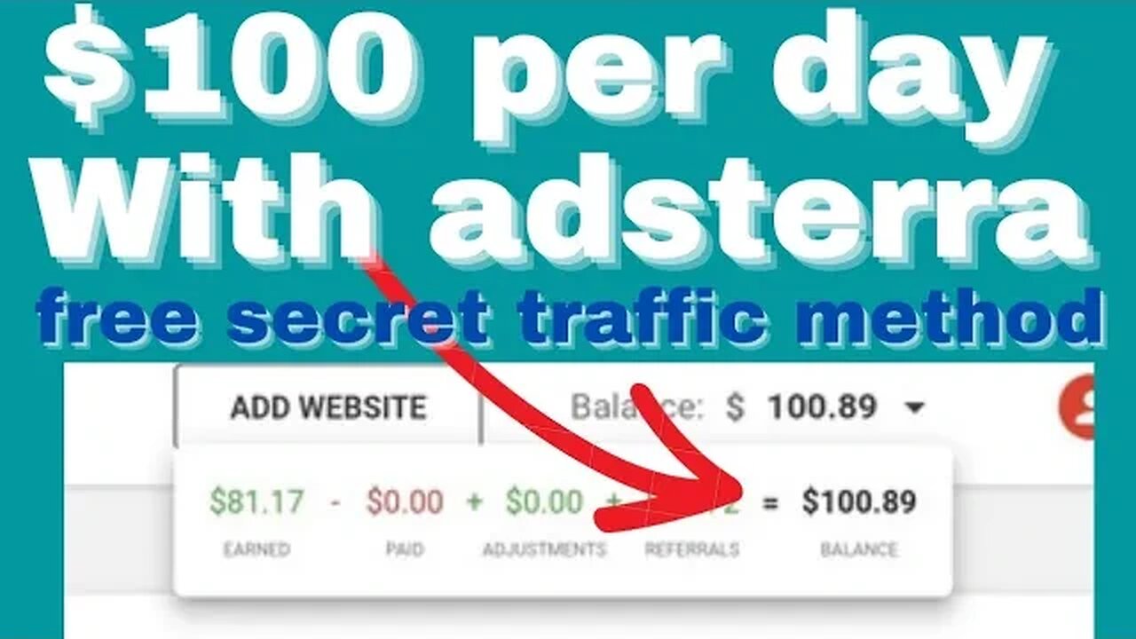 How to make your first $100 on adsterra using adsterra direct link (adsterra direct link earnings)