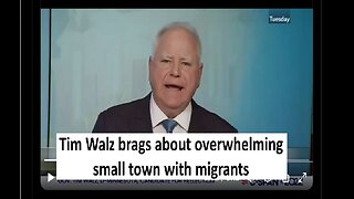 Elon on Tim Walz bragging overwhelm small down with migrants