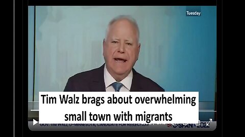 Elon on Tim Walz bragging overwhelm small down with migrants