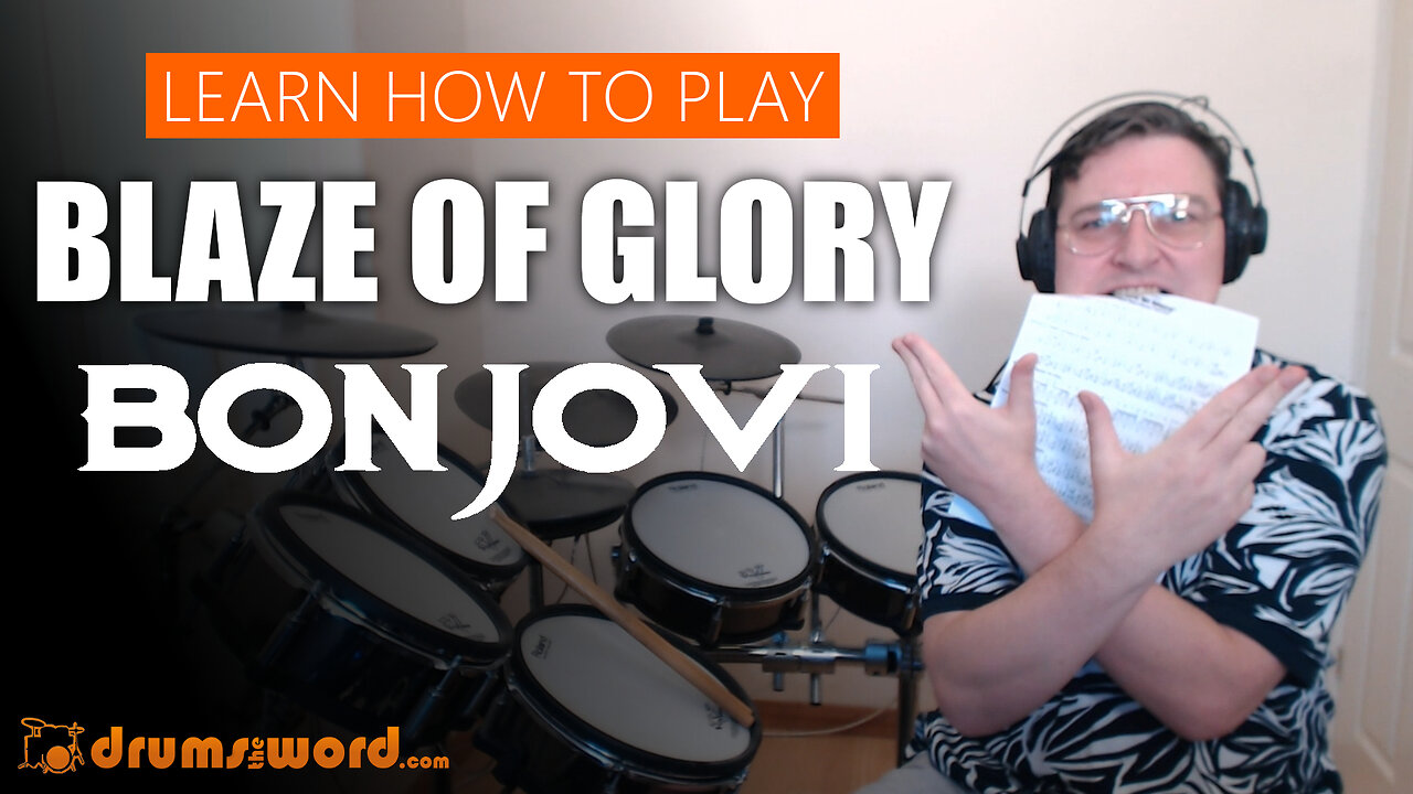 ★ Blaze Of Glory (Bon Jovi) ★ Drum Lesson PREVIEW | How To Play Song (Tico Torres)